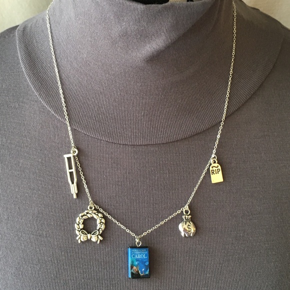 A Christmas Carol by Charles Dickens Handmade Literature Necklace, Book Cover - Picture 8 of 15